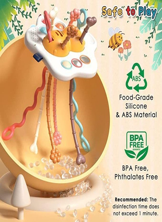 NIYANETAIL Sensory Silicone Pull String Toy for Toddlers Honeybee Montessori Toys: Ideal Travel and Teething Toy for Babies 6-12 Months, Gift for Kids Ages 1-3 - Image 2